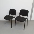 Car kantinestoelen - zwarte stof, Huis en Inrichting, Ophalen, Gebruikt, Zwart, Stof