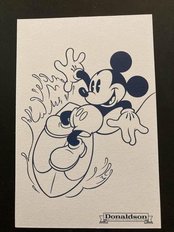 Mooie Disney prent 10x15  Mickey op surfblank beschikbaar voor biedingen