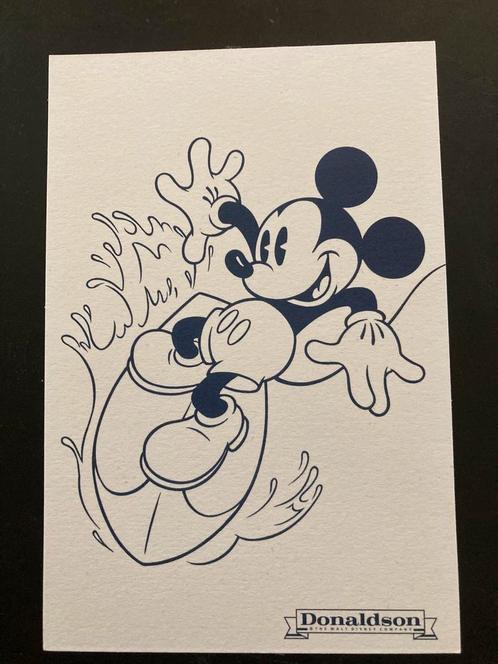 Mooie Disney prent 10x15  Mickey op surfblank, Verzamelen, Foto's en Prenten, Zo goed als nieuw, Prent, 1980 tot heden, Ophalen of Verzenden