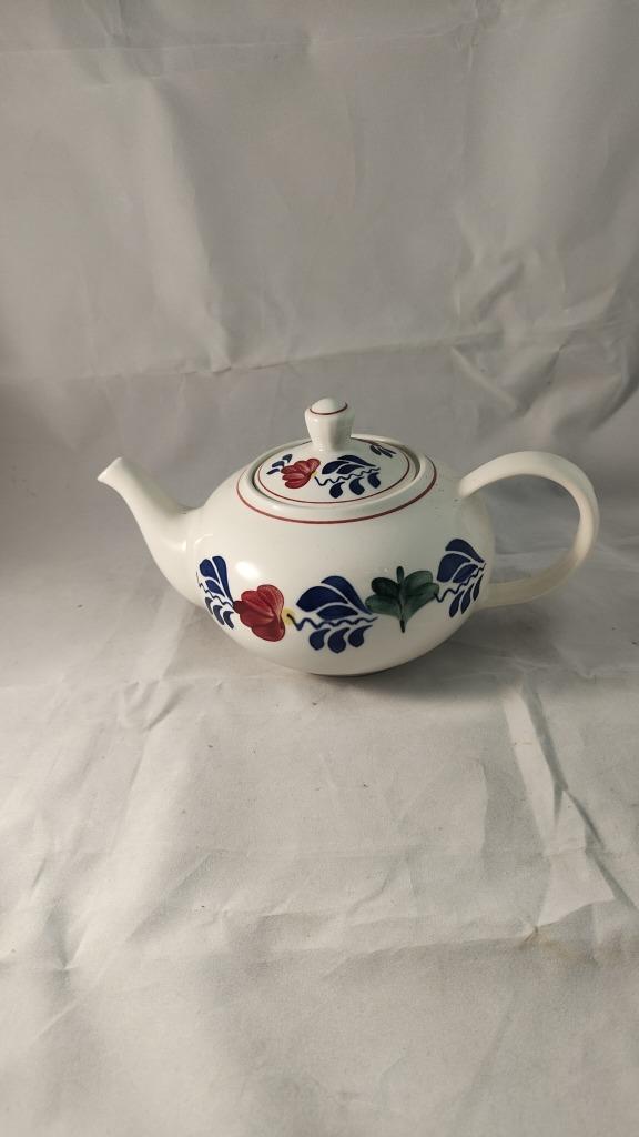 Boerenbont theepot Boch Belgium, Huis en Inrichting, Keuken | Servies, Zo goed als nieuw, Overige typen, Boerenbont, Aardewerk