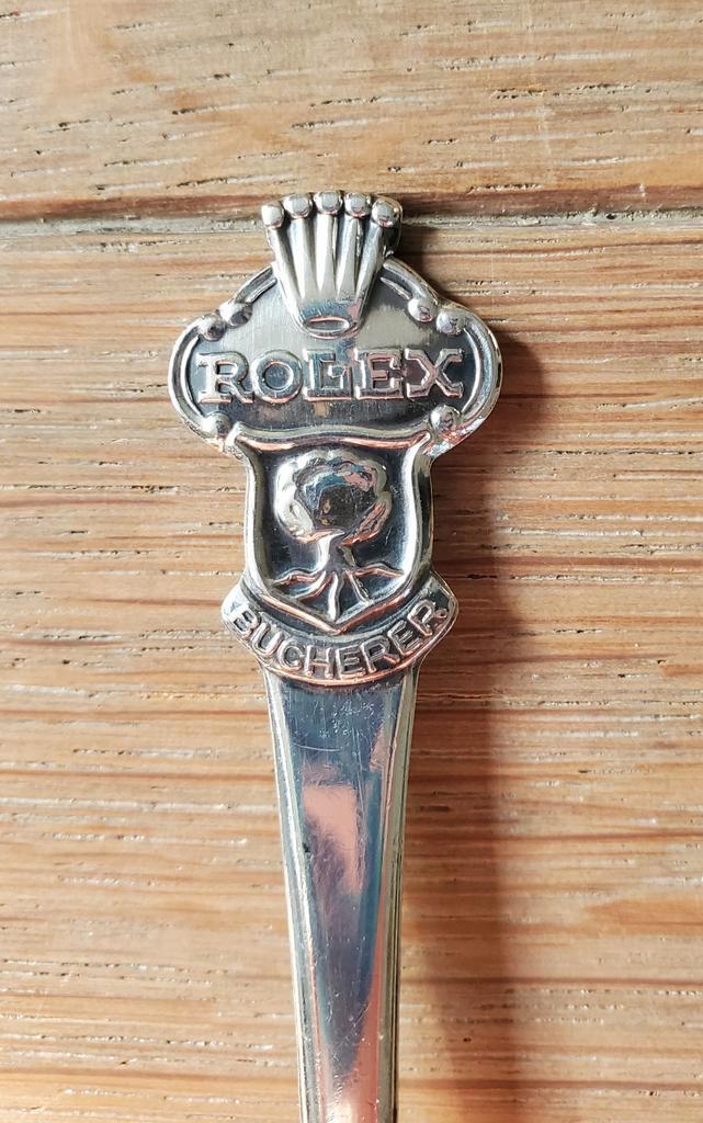 Rolex Bucherer Zwitserland Verzilverde Lepel, Antiek en Kunst, Antiek | Bestek, Ophalen of Verzenden