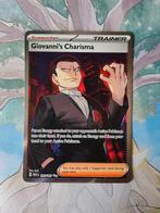 Pokemon 151 Giovanni's charisma full art trainer 197/165, Nieuw, Foil, Ophalen of Verzenden, Losse kaart