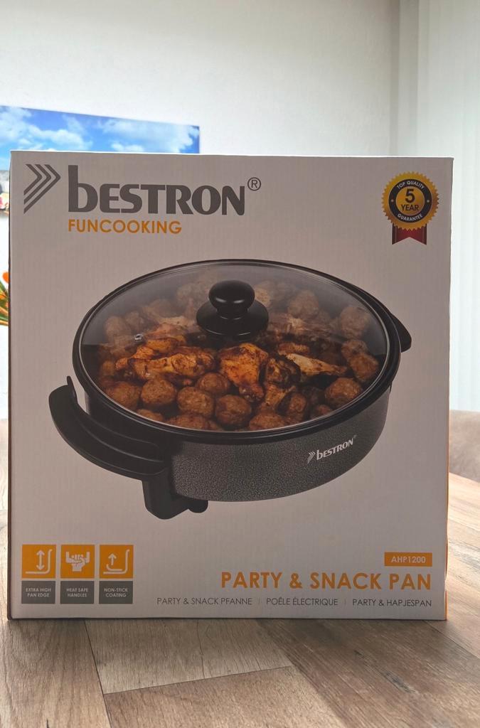 Bestron Party & Snackpan (NIEUW), Witgoed en Apparatuur, Gourmetstellen, Nieuw, 4 t/m 7 personen, Ophalen of Verzenden