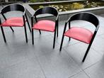 3 eetkamerstoel, stoel Avant design gratis zwart/rood, Huis en Inrichting, Ophalen, Modern design, Gebruikt, Drie