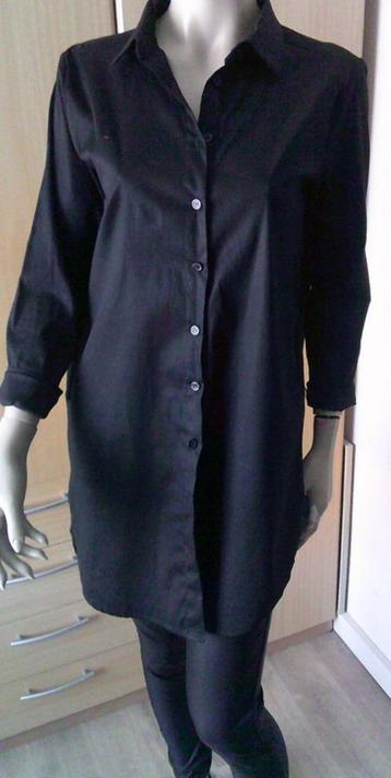 Nieuwe zwarte lange stretchblouse maat 40 beschikbaar voor biedingen