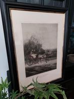 Klassieke look prent in lijst. 60 x 80 cm. Mooi!, Ophalen