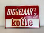 BIGGELAAR’s koffie emaille reclamebord, Reclamebord, Gebruikt, Ophalen of Verzenden