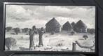 Afrikaans Dorp Schilderij, Antiek en Kunst, Ophalen of Verzenden