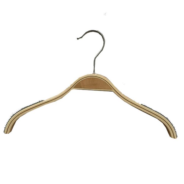 50x houten KLEDINGHANGERS met slipnots 33 cm. zgan hangers, Kinderen en Baby's, Overige Kinderen en Baby's, Zo goed als nieuw