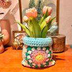 Gehaakte bloempot sleeve overpot bloempot hoes gehaakt, Overige materialen, Binnen, Ophalen of Verzenden, Zo goed als nieuw