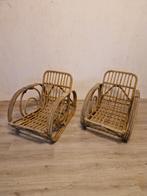 Vintage Bamboe Stoelen Set - Bohemian Stijl, Ophalen of Verzenden