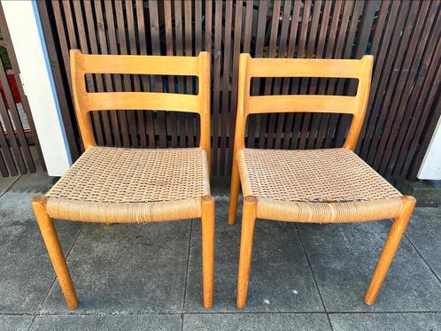Niels Otto Møller Stoel Eetkamerstoel 84 Deens Eiken Set, Huis en Inrichting, Stoelen, Gebruikt, Twee, Ophalen of Verzenden