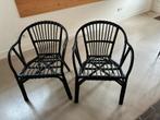 Stoelen voor binnen of buiten, Huis en Inrichting, Ophalen, Twee, Zwart, Riet of Rotan