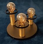 4x plafondlamp met gouden pijpjes, ook los te koop, Ophalen, Nieuw, Metaal