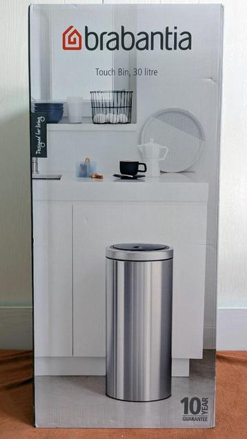 Brabantia Touch Bin Prullenbak - 30 liter, Mineral Happy Red beschikbaar voor biedingen
