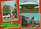 ansichtkaart Eindhoven: Winkelgebied Centrum, Evoluon en Pia, 1960 tot 1980, Ongelopen, Ophalen of Verzenden, Noord-Brabant
