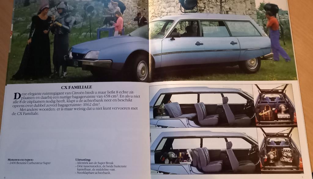 Citroën CX Breaks / Familiales brochure 1981, Verzenden, Zo goed als nieuw, Citroën