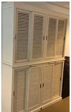 Riviera maisonMontpellier Office Witte Kast met Louvredeuren, 100 tot 150 cm, Grenenhout, Ophalen of Verzenden, Landelijk