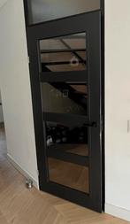Opdek binnendeur met glas - linksdraaiend - 211,5 x 88, Doe-het-zelf en Verbouw, Deuren en Horren, Ophalen, Gebruikt, 80 tot 100 cm