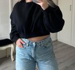 Zara cropped zwarte hoodie sweater, Kleding | Dames, Maat 38/40 (M), Ophalen of Verzenden, Zo goed als nieuw, Zara