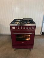 Luxe Boretti fornuis - Bordeaux rood 4 pits 60 cm., 60 cm of meer, Ophalen of Verzenden, Zo goed als nieuw, Gas