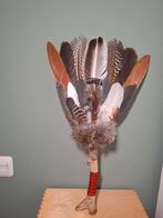 Grote handgemaakte smudge veren fan pauw, kalkoen, edelsteen, Ophalen of Verzenden