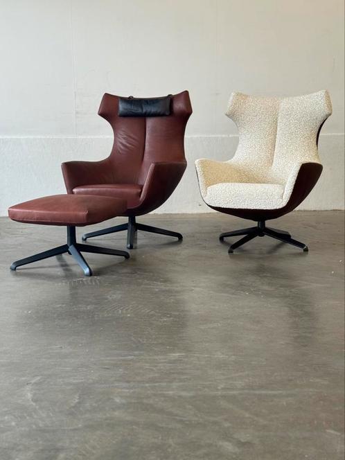 2x Nosto fauteuils met accessoires Design on Stock, Huis en Inrichting, Fauteuils, Nieuw, Leer, Metaal, Stof, Overige materialen