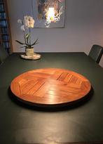 Draaiplateau van massief teakhout 'Lazy Susan', Ophalen, Zo goed als nieuw