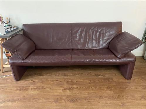 Jori leren bank, Huis en Inrichting, Banken | Bankstellen, Gebruikt, Rechte bank, Driepersoons, 150 tot 200 cm, 75 tot 100 cm