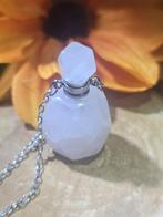 Melkkwarts Parfum & As Hanger met een zilveren ketting 46 cm, Ophalen of Verzenden, Mineraal
