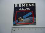 sticker oud SIEMENS Space ruimtevaart satelliet video tv, Verzenden, Zo goed als nieuw, Bedrijf of Vereniging