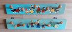 2x vintage kinder kapstok muizen jaren 50 retro blauw, Wandkapstok, Gebruikt, Ophalen of Verzenden, Minder dan 100 cm