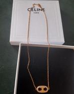 Céline prachtige ketting goud kleurig logo nieuw, Verzenden, Nieuw, Goud, Overige materialen