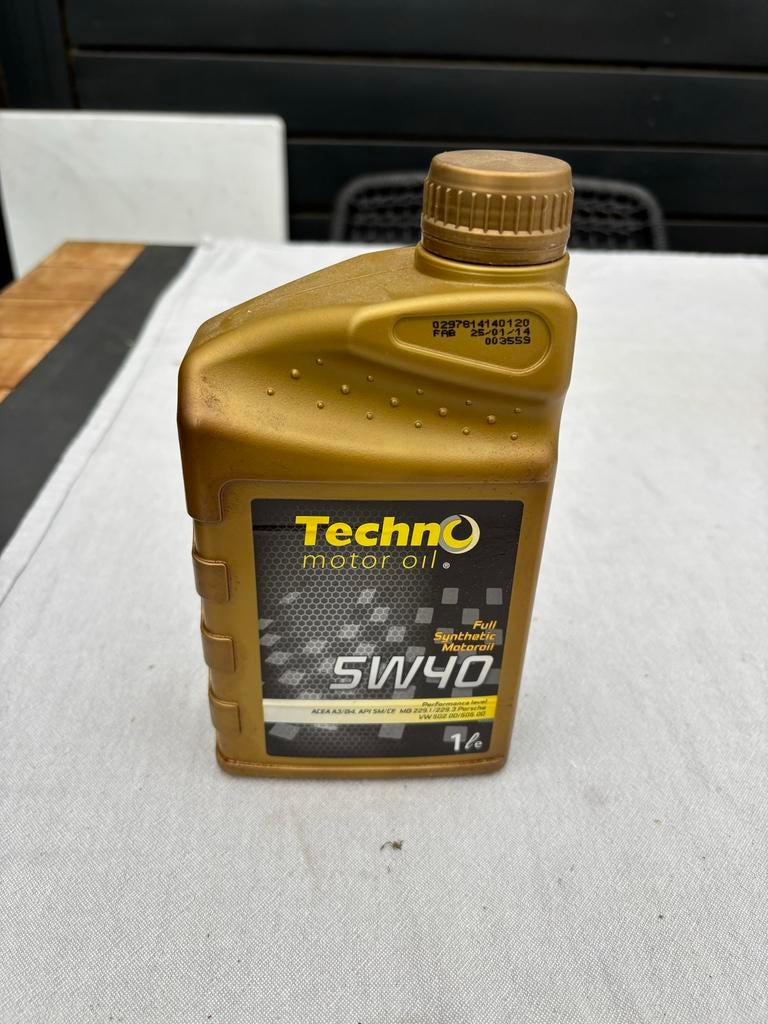 Techno Motorolie 5W40 Vol Synthetisch - 1 Liter, Ophalen