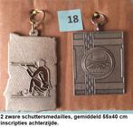 schietsport, set van 2 mooie zware medailles (18), Ophalen of Verzenden, Overige materialen, Nederland