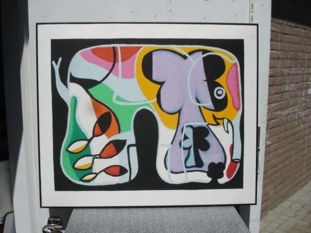 Zeefdruk op linnen PATTY HARPENAU, Antiek en Kunst, Kunst | Litho's en Zeefdrukken, Ophalen