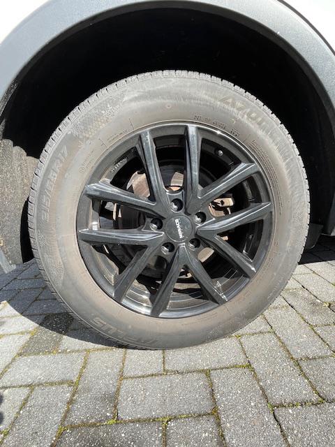 Nagenoeg nieuwe zwarte velgen met winterbanden 30/21, Auto-onderdelen, Banden en Velgen, Ophalen, 16 inch, Banden en Velgen, Winterbanden