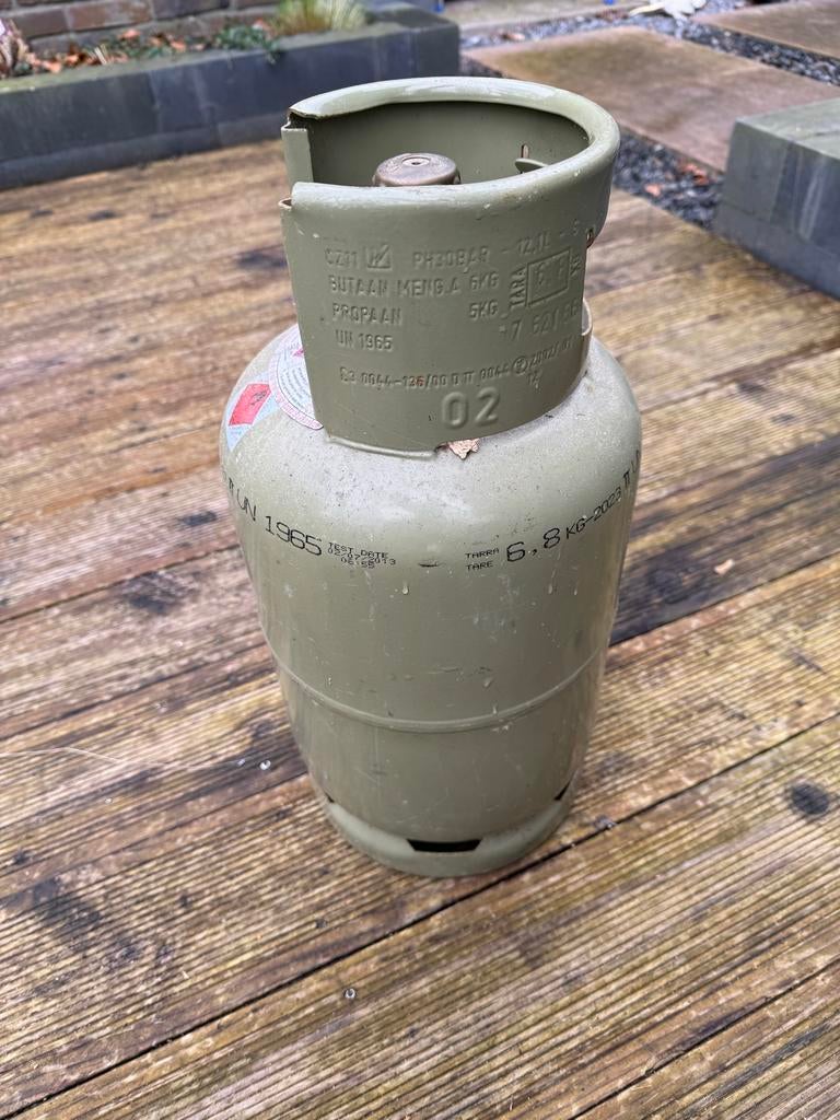 Lege gasfles, Ophalen, Gebruikt