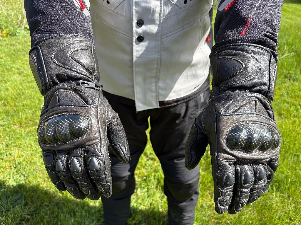 All season motorhandschoenen leer, maat L, keurige staat, Motoren, Ophalen of Verzenden, Tweedehands, Dames, Handschoenen