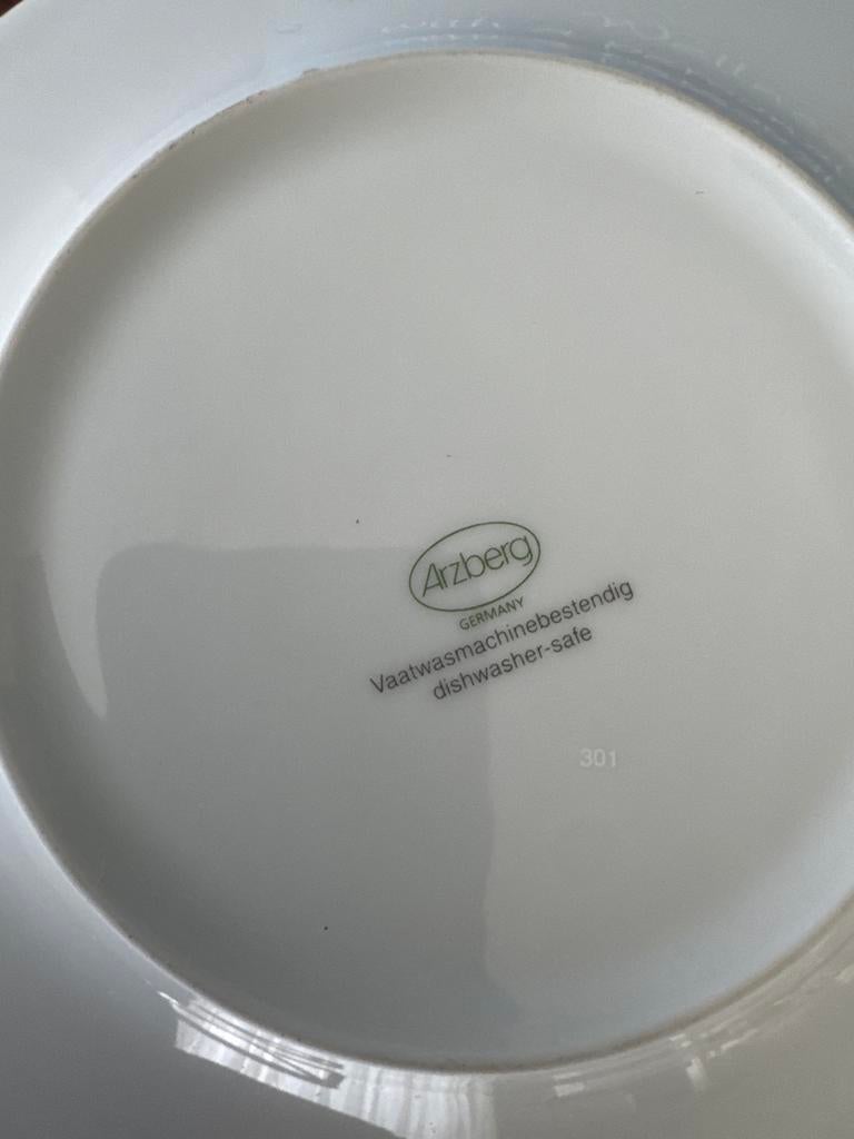 Arzberg servies - Wit met groen/blauw patroon, Ophalen, Zo goed als nieuw, Overige stijlen, Porselein