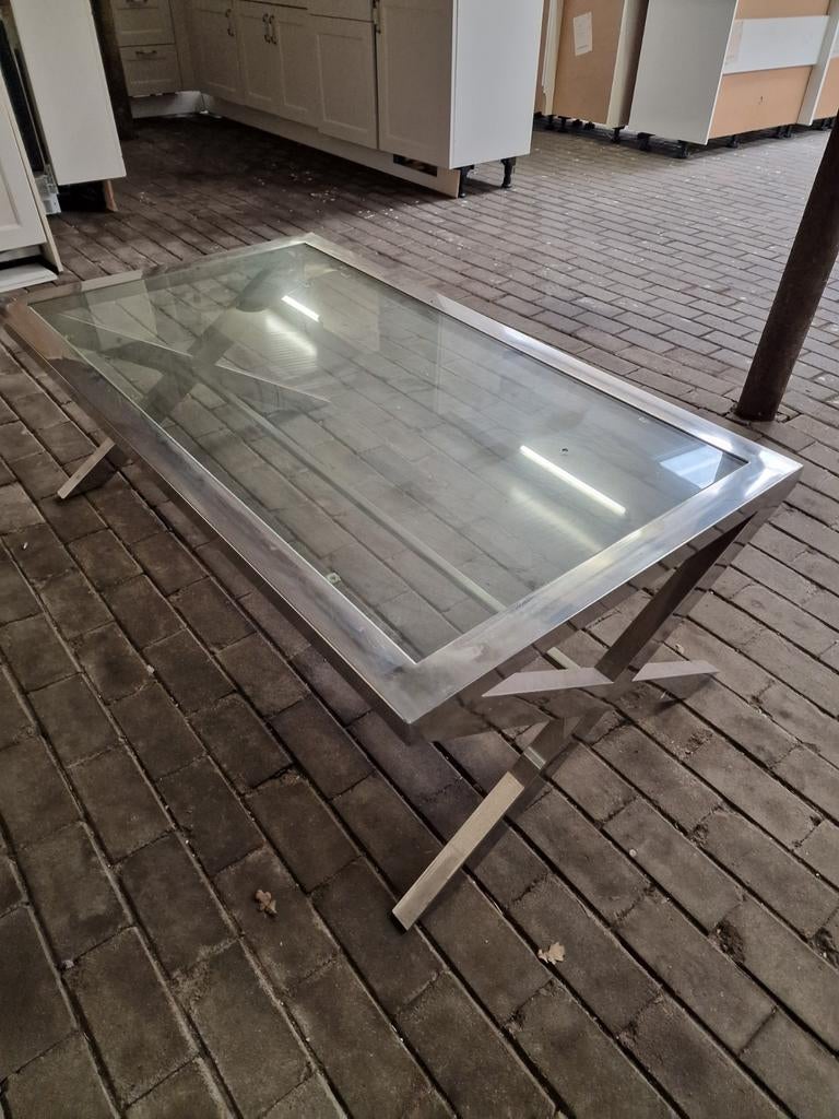 Richmond chromen salontafel, Ophalen, 50 tot 100 cm, Zo goed als nieuw, Minder dan 50 cm
