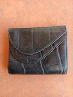 Sherwood Forest Handmade zwart krokodillenleer portemonnee, Ophalen of Verzenden, Zo goed als nieuw, Zwart