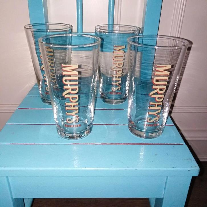 Murphy's Irish Red Bierglazen set van 4, Verzamelen, Biermerken, Zo goed als nieuw, Glas of Glazen, Overige merken, Ophalen of Verzenden