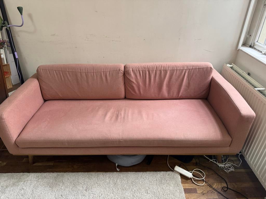 Sofacompany oud roze bank, Huis en Inrichting, Gebruikt, Driepersoons, 75 tot 100 cm, Ophalen of Verzenden