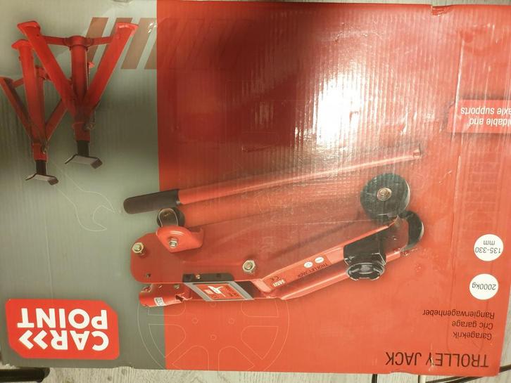 Carpoint autokrik 2000kg hefvermogen, Auto diversen, Krikken, Nieuw, Garagekrik, Hydraulisch, Ophalen