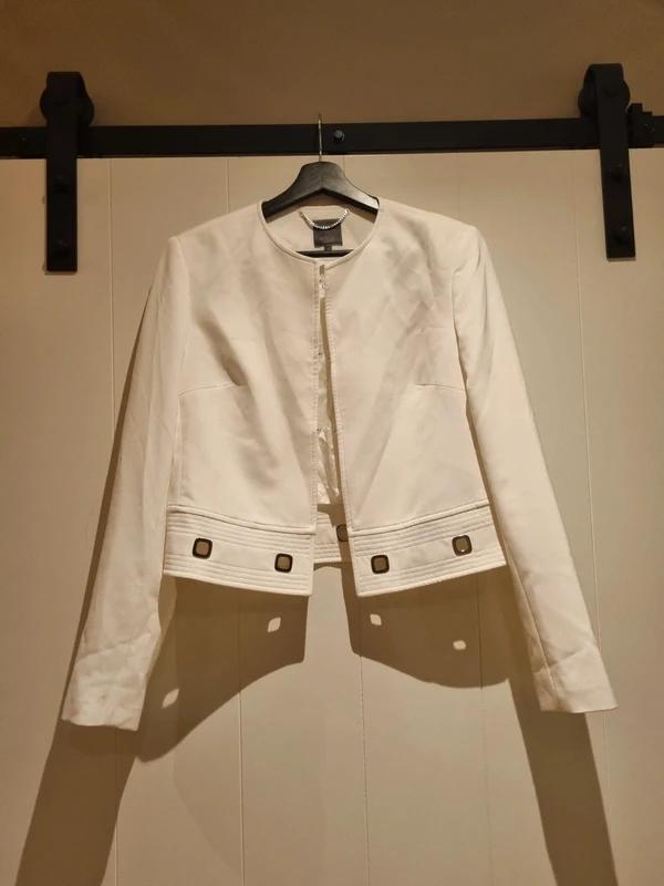 Kocca mooi jasje met metaal accentjes creme maat L, Maat 38/40 (M), Verzenden, Beige, Zo goed als nieuw