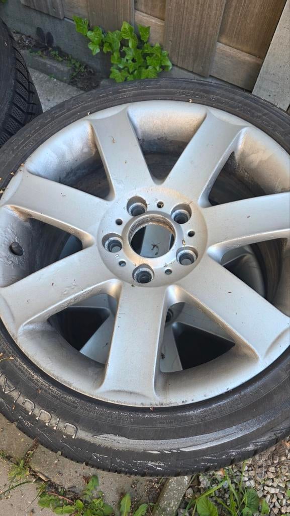 Bmw velgen 5x120 winterbanden opknappers 17 inch, Ophalen of Verzenden, Gebruikt