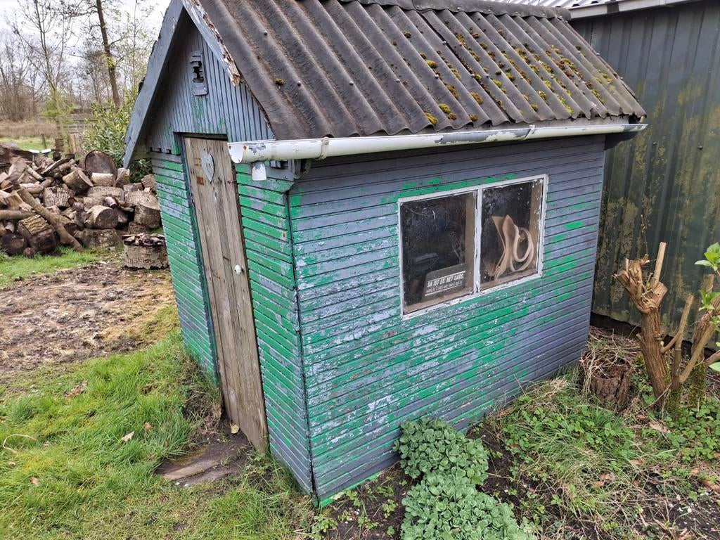 Tuinhuis geitenhok fietsenhok opbergplaats, Gebruikt, Tuinhuis, Minder dan 200 cm, 1 raam