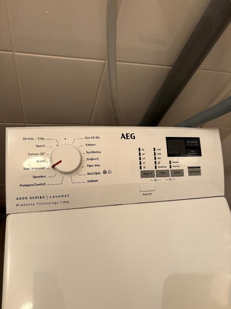 AEG wasmachine 6000 series lavamat 1-6 kg, Ophalen, Gebruikt, Bovenlader, Wolwasprogramma