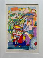 Zeefdruk Pim van Halem - Busy bus A, Ophalen of Verzenden